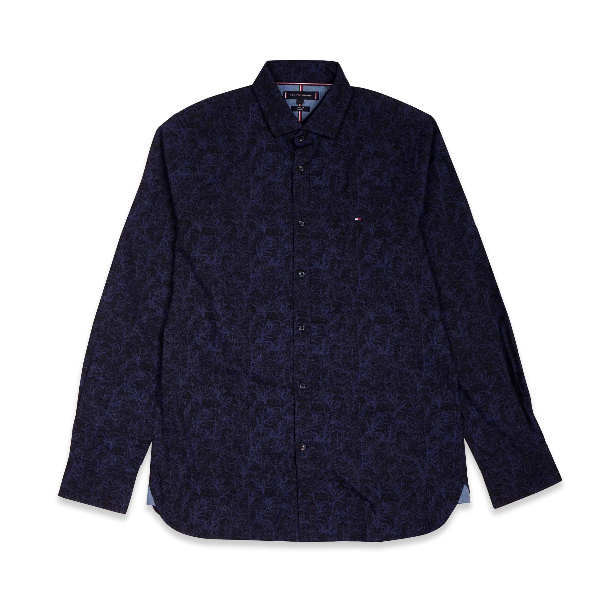 Camisa Hombre Slim Fit Estampado Floral – Azul Marino - Tommy Hilfiger